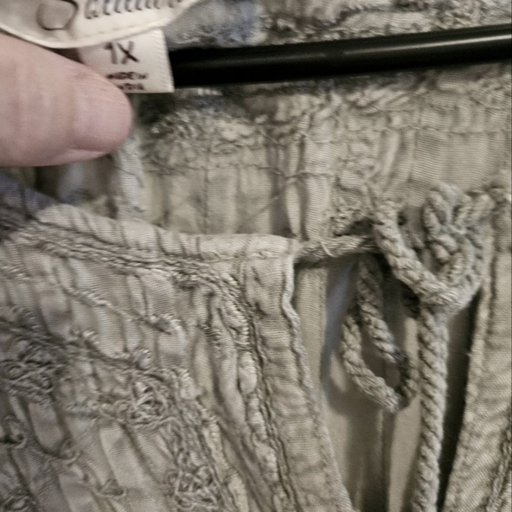 Embroidered Smock Top